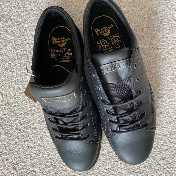 Dr Martens Gibson Work Safety Black Leather Air Sole Steel Toe Cap Mens Shoes 14 - Picture 2 of 5